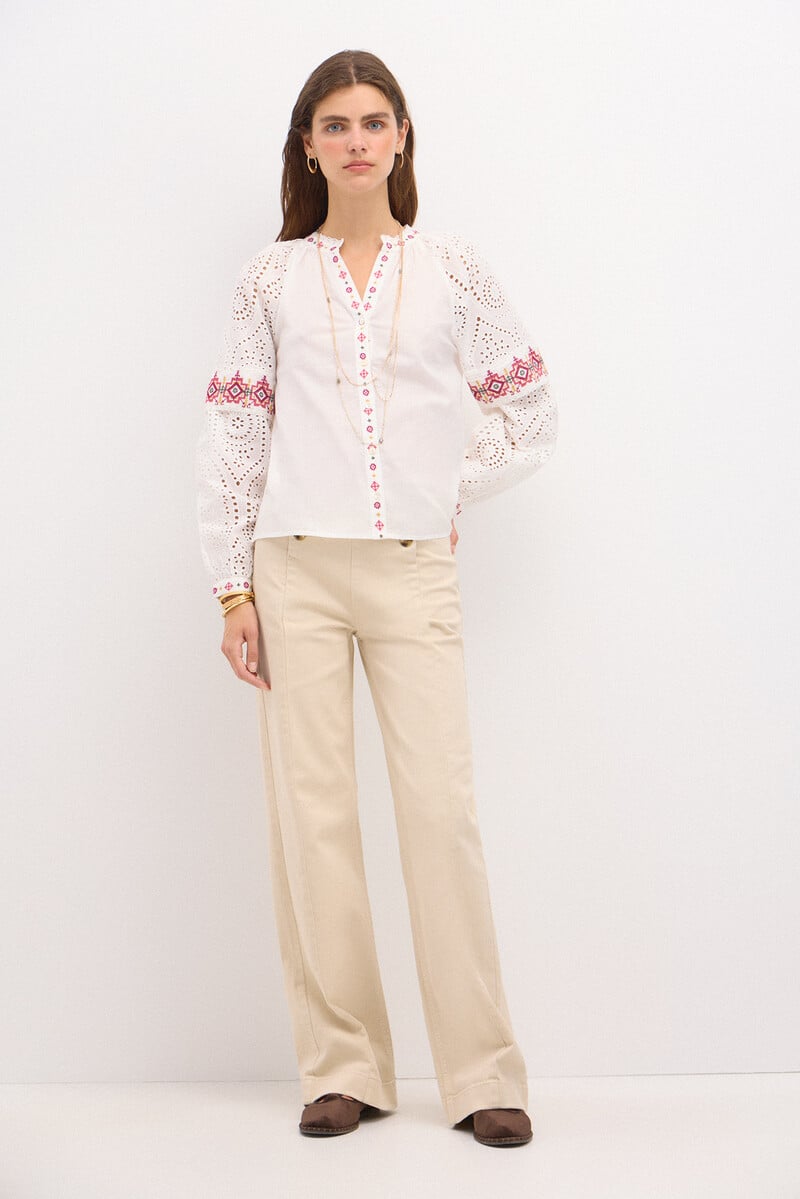 pedro del hierro Rebeca. Camisa bordada Solo queda un día