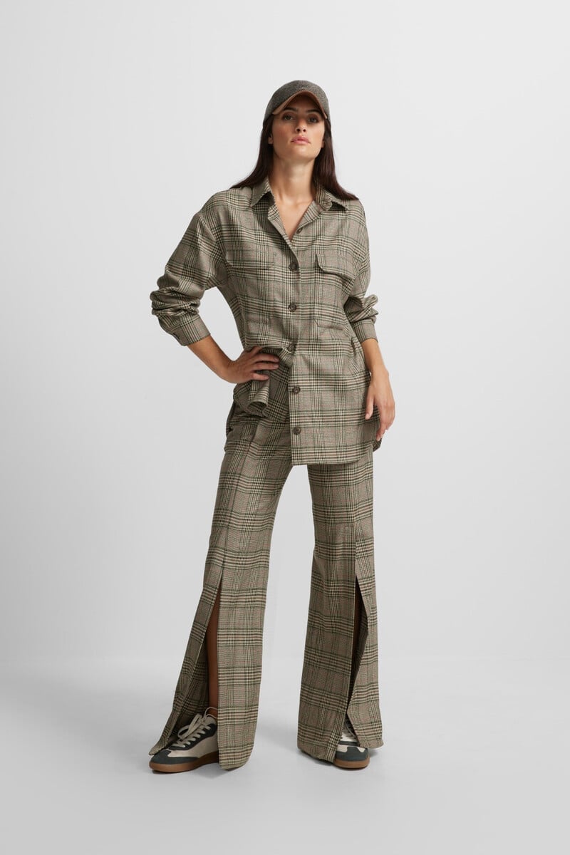 pedro del hierro Pantalón palazzo cuadros Descuento por venta flash