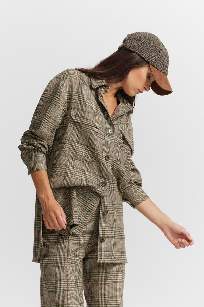 pedro del hierro Pantalón palazzo cuadros Descuento por venta flash
