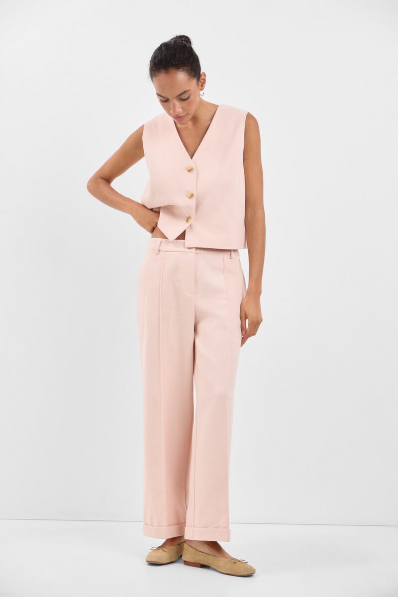 pedro del hierro Pantalón de sarga crop Rebajas de fin de temporada