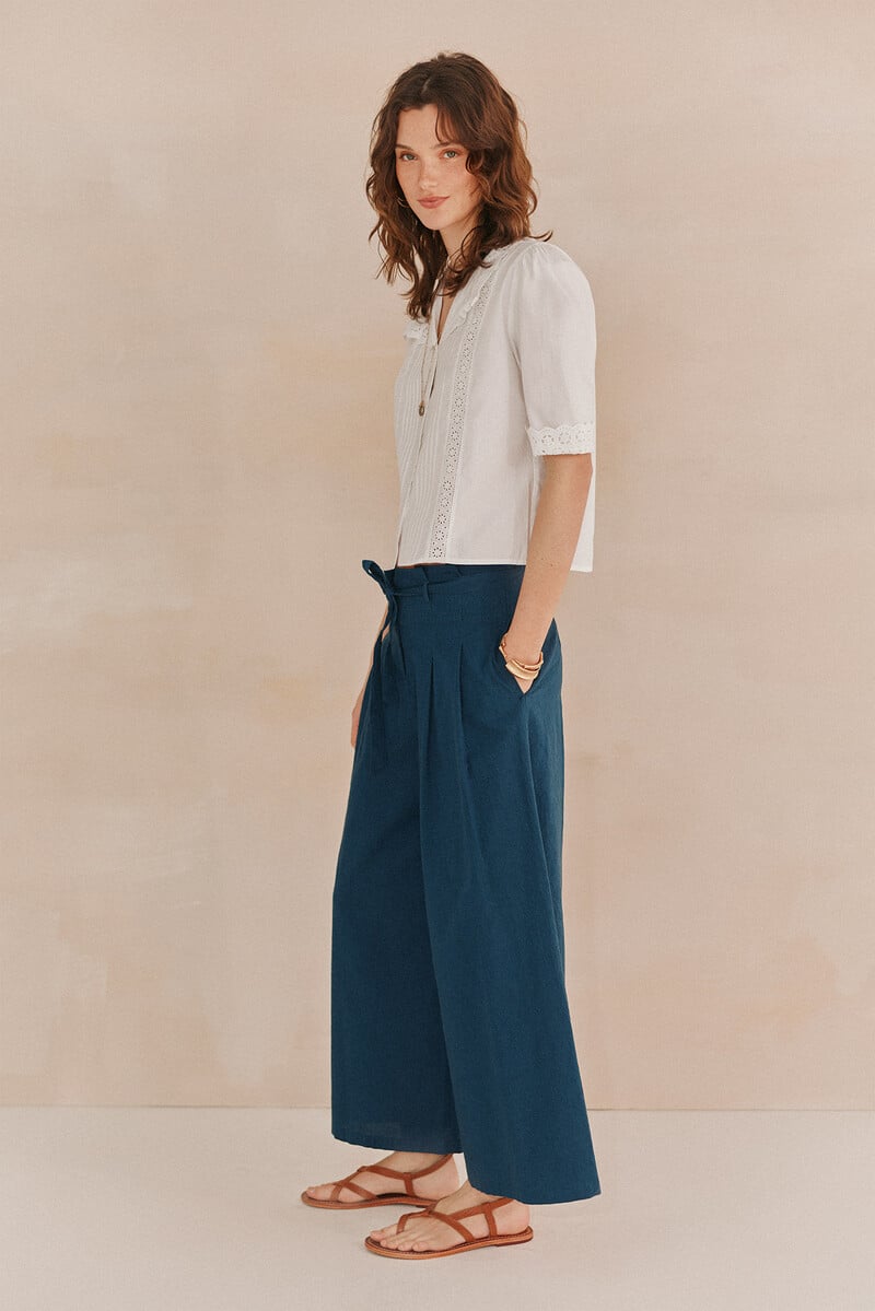 pedro del hierro Pulia. Pantalones anchos Rebajas baratas