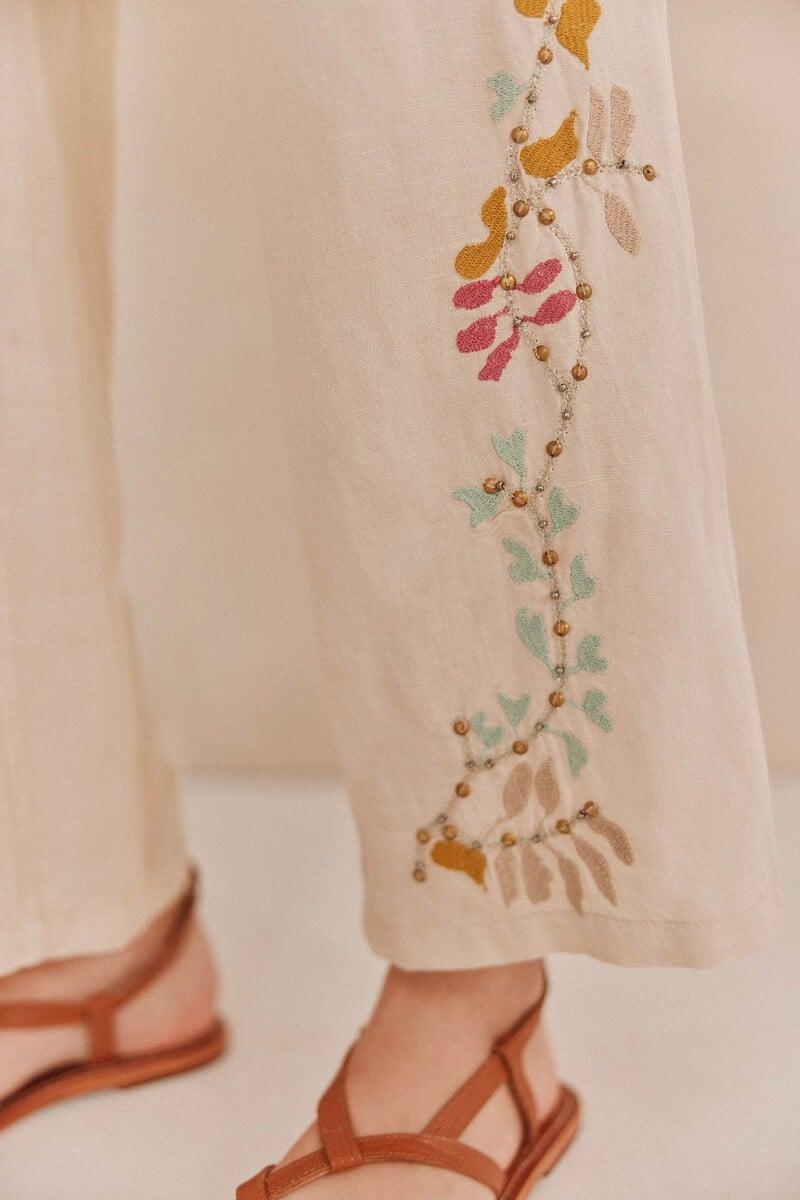 pedro del hierro Paula. Pantalones bordados Ventas relámpago