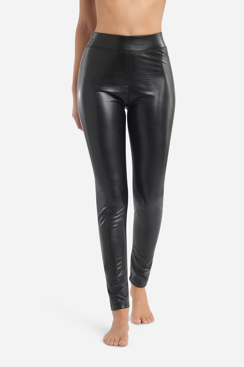 pedro del hierro Legging largo efecto cuero de mujer