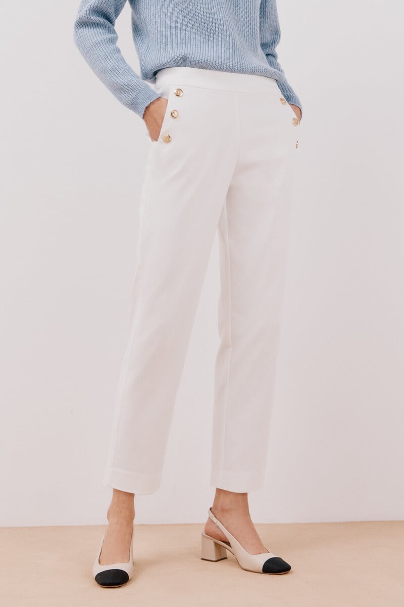 pedro del hierro Pantalón con botones Libre de impuestos