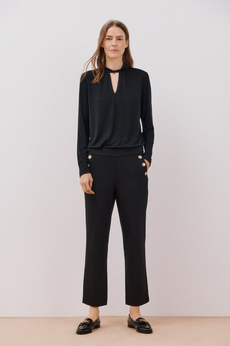 pedro del hierro Pantalón con botones Descuentos del mes