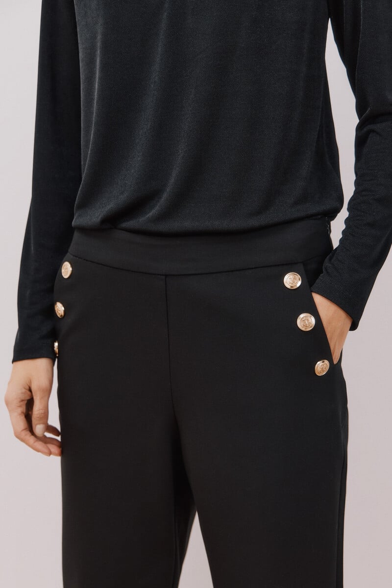 pedro del hierro Pantalón con botones Descuentos del mes