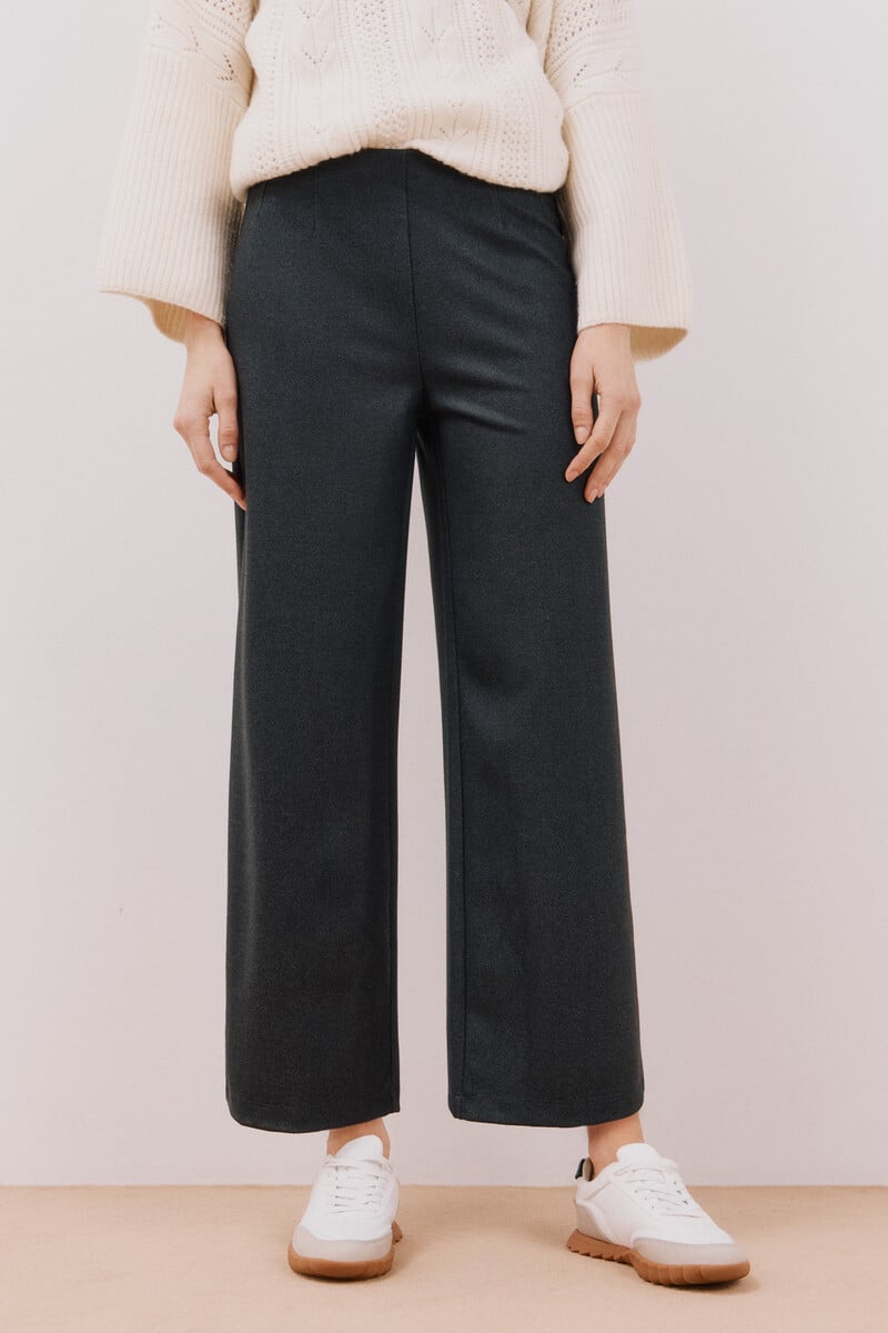 pedro del hierro Pantalón palazzo de punto En oferta
