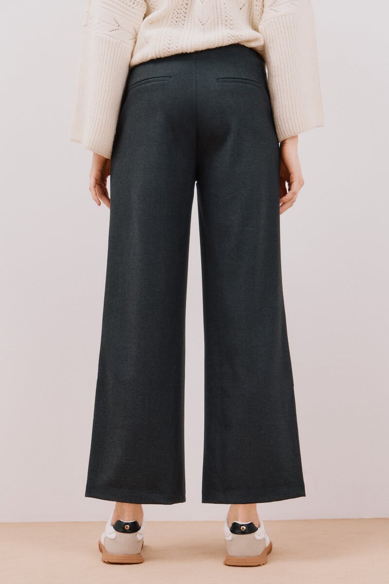 pedro del hierro Pantalón palazzo de punto En oferta