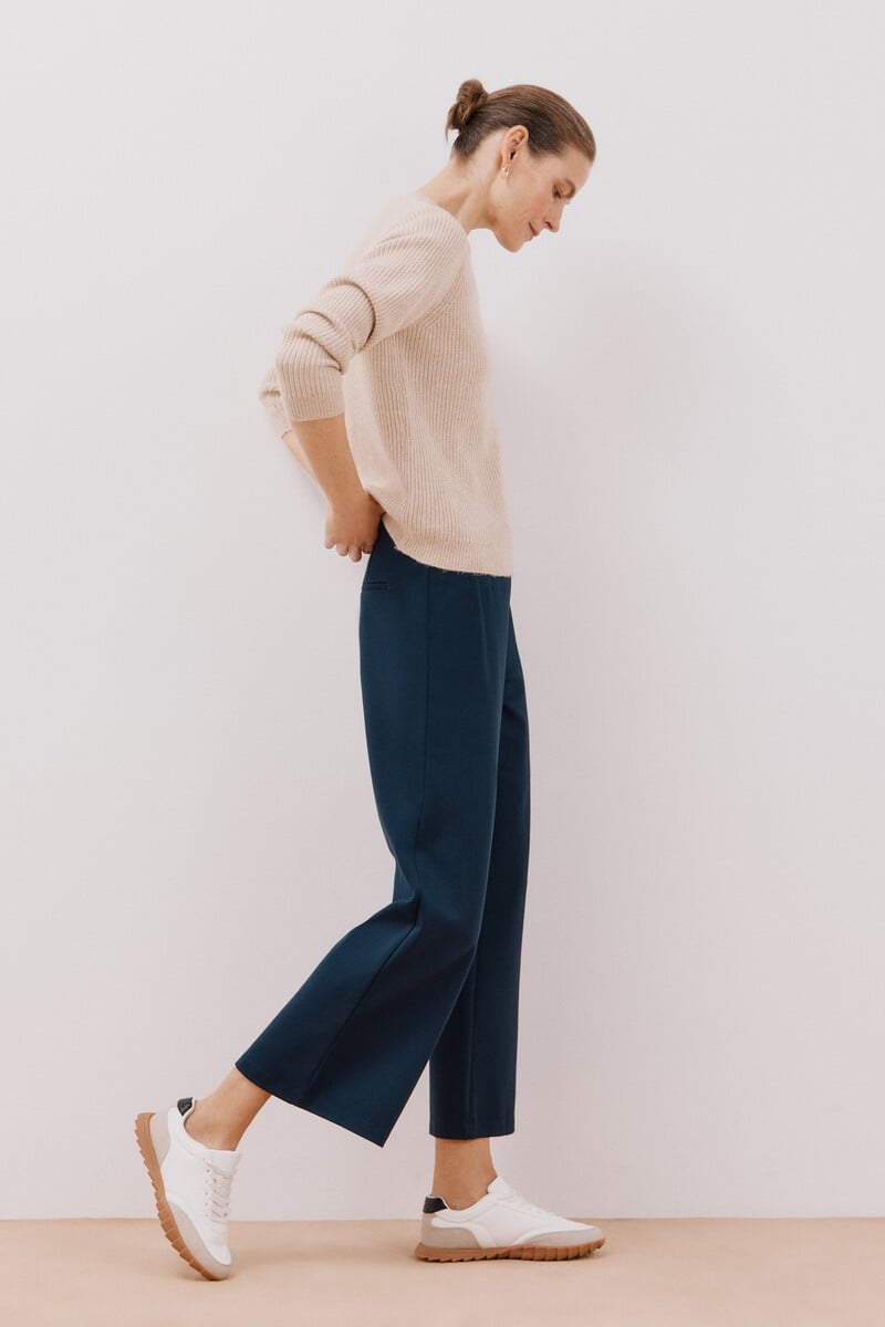 pedro del hierro Pantalón palazzo de punto Rebajas baratas