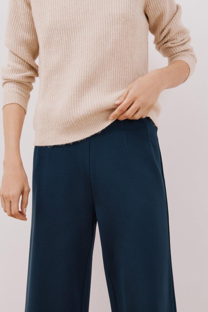 pedro del hierro Pantalón palazzo de punto Rebajas baratas