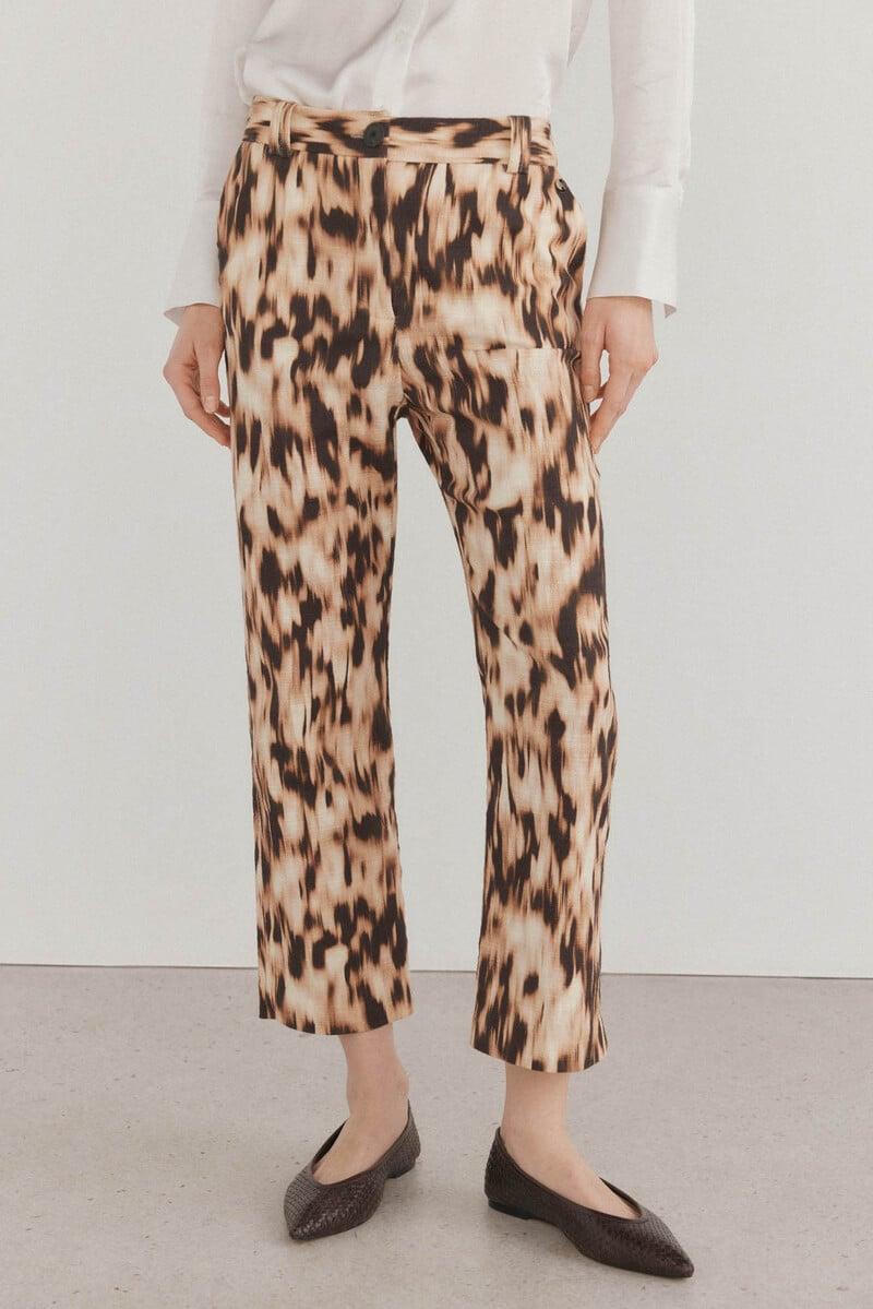 pedro del hierro Pantalon estampado crop flare Tienda