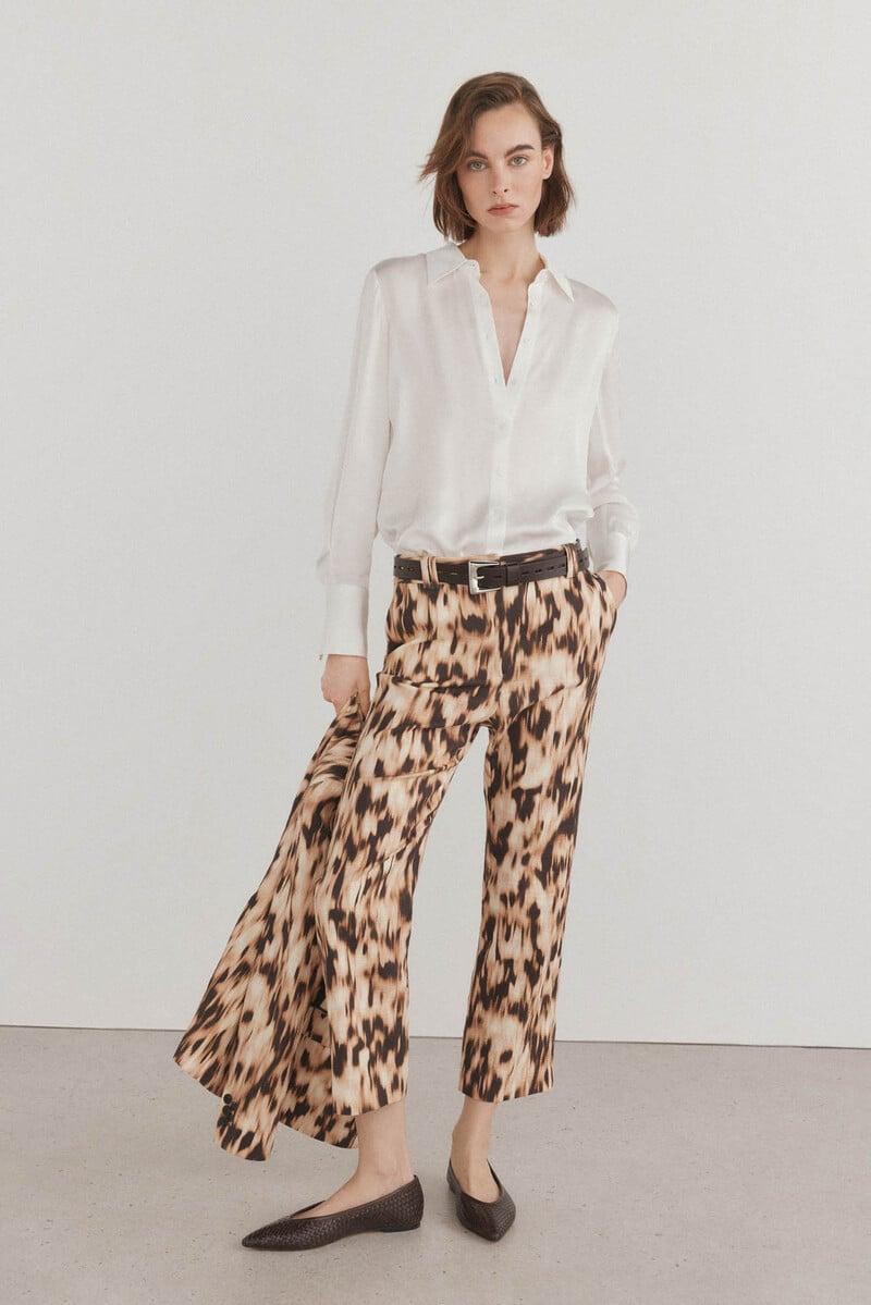 pedro del hierro Pantalon estampado crop flare Tienda