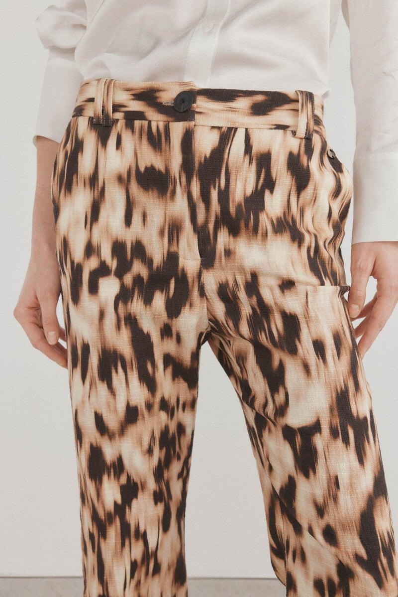pedro del hierro Pantalon estampado crop flare Tienda