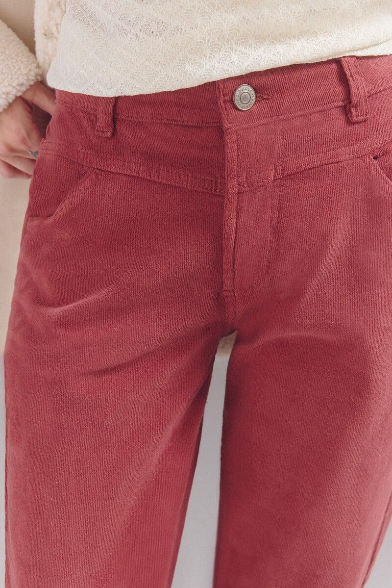 pedro del hierro Pantalones corduroy mom Promoción trimestral