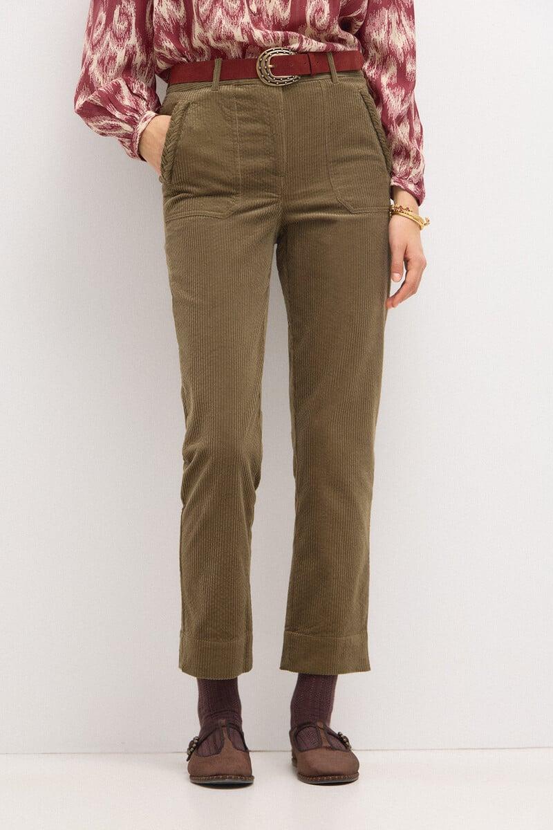 pedro del hierro Padme. Pantalón recto de pana Liquidación