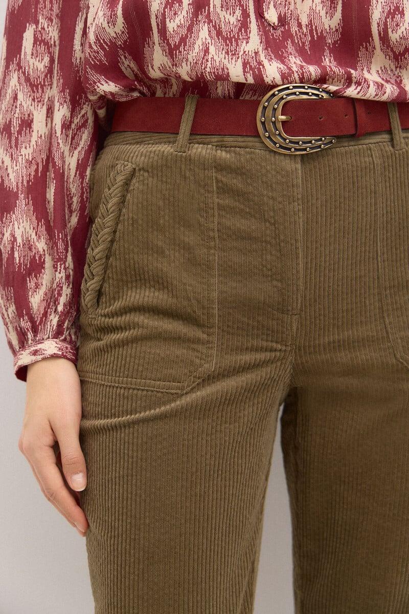 pedro del hierro Padme. Pantalón recto de pana Liquidación