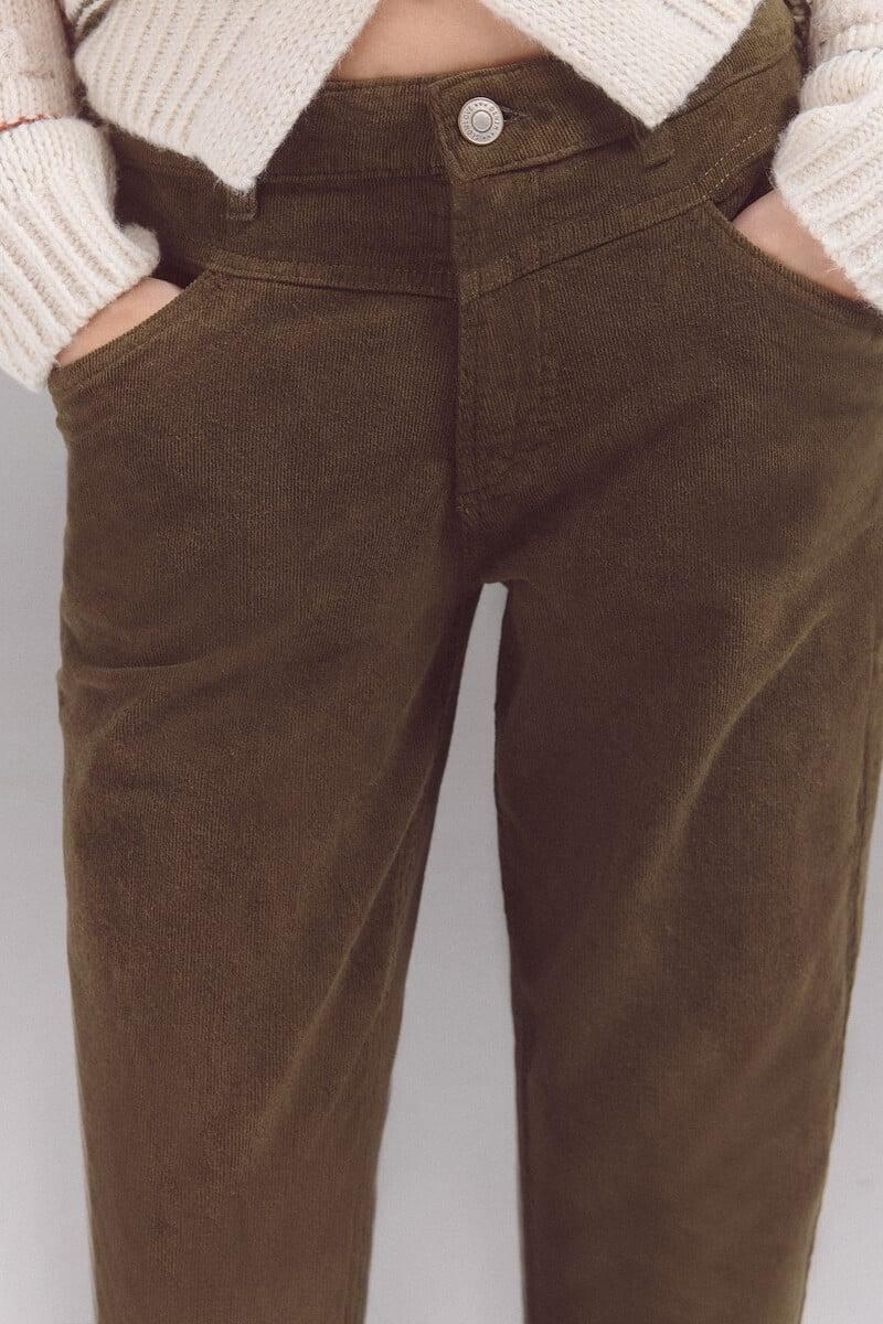 pedro del hierro Pantalones corduroy mom Envío internacional gratuito
