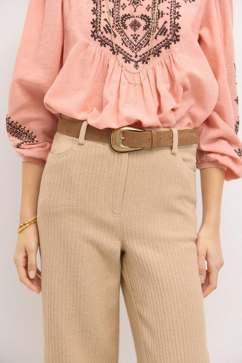 pedro del hierro Petra. Pantalón amplio de espiga Ahorra y exporta