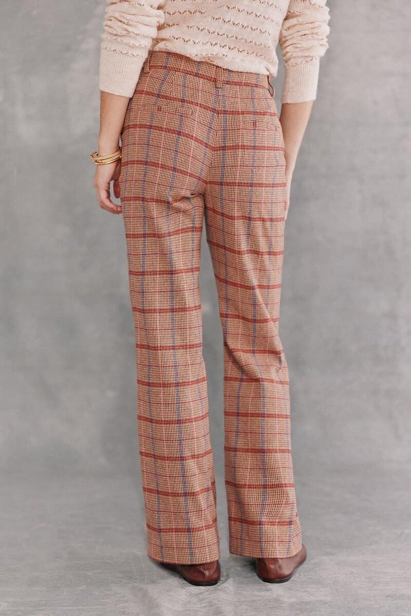 pedro del hierro Pandora. Pantalón recto de cuadros Descuentos del mes
