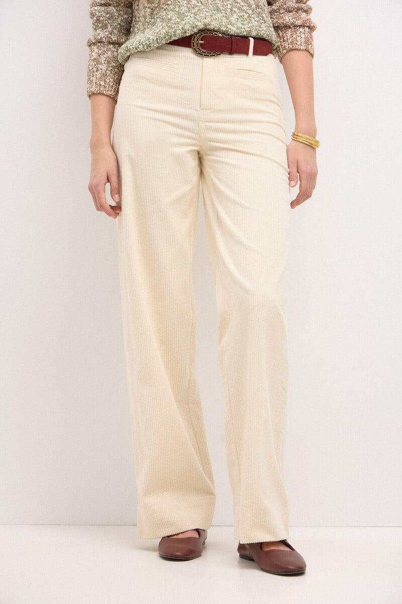 pedro del hierro Pauline. Pantalón recto de pana Última moda