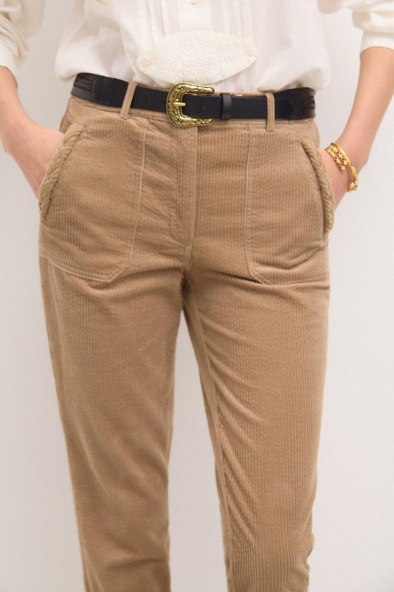 pedro del hierro Padme. Pantalón recto de pana Descuento por venta flash
