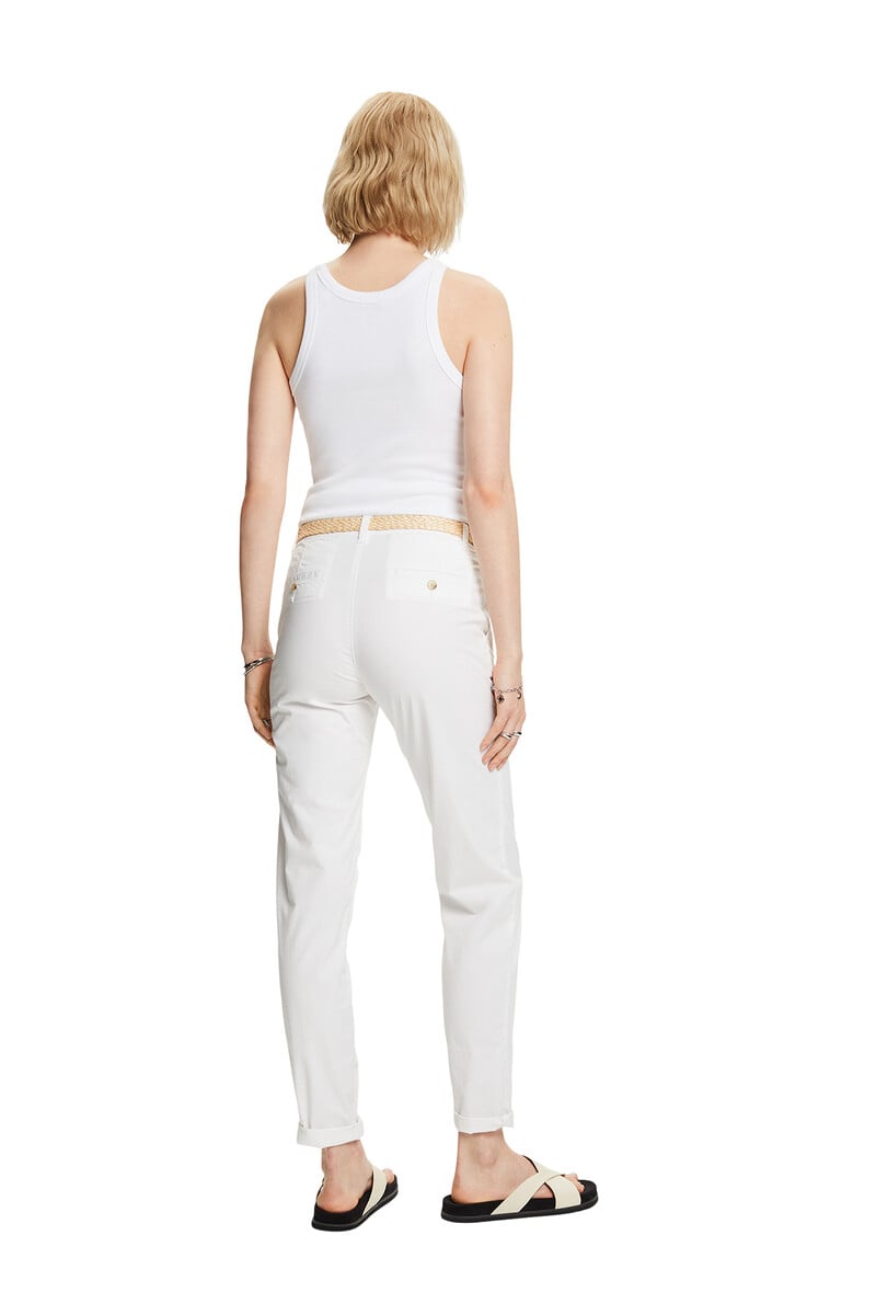 pedro del hierro Pantalón básico chino con cinturón trenzado Ofertas de temporada