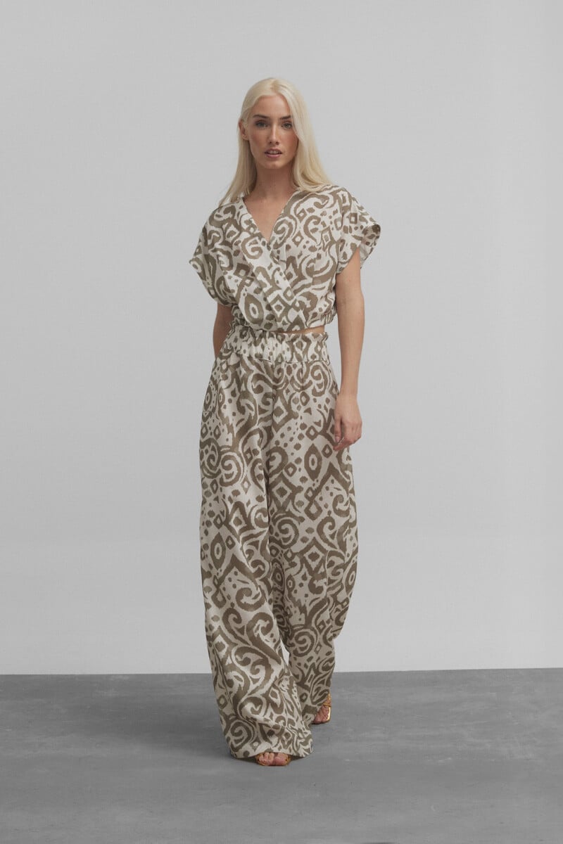 pedro del hierro Pantalón culotte estampado etnico Ofertas especiales