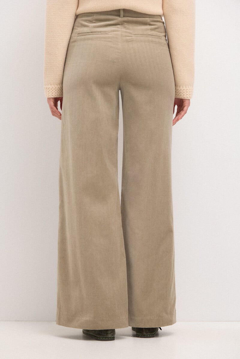pedro del hierro Pepita. Pantalón recto de terciopelo Outlet online