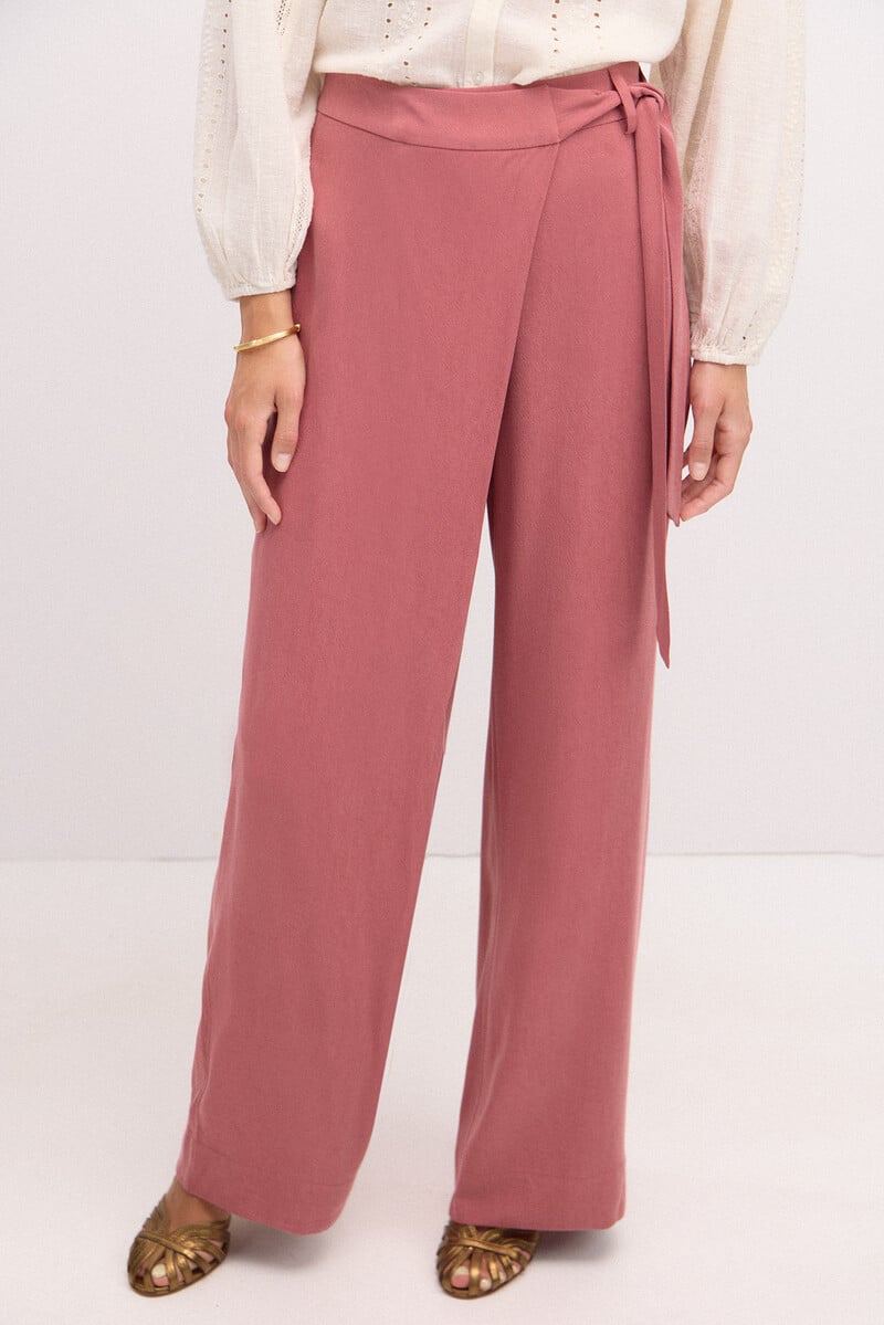 pedro del hierro Paula. Pantalón ancho cruzado Rebajas
