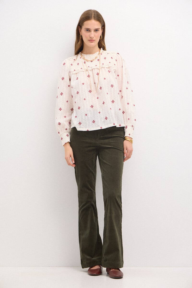 pedro del hierro Pastora. Pantalón acampanado de pana En oferta