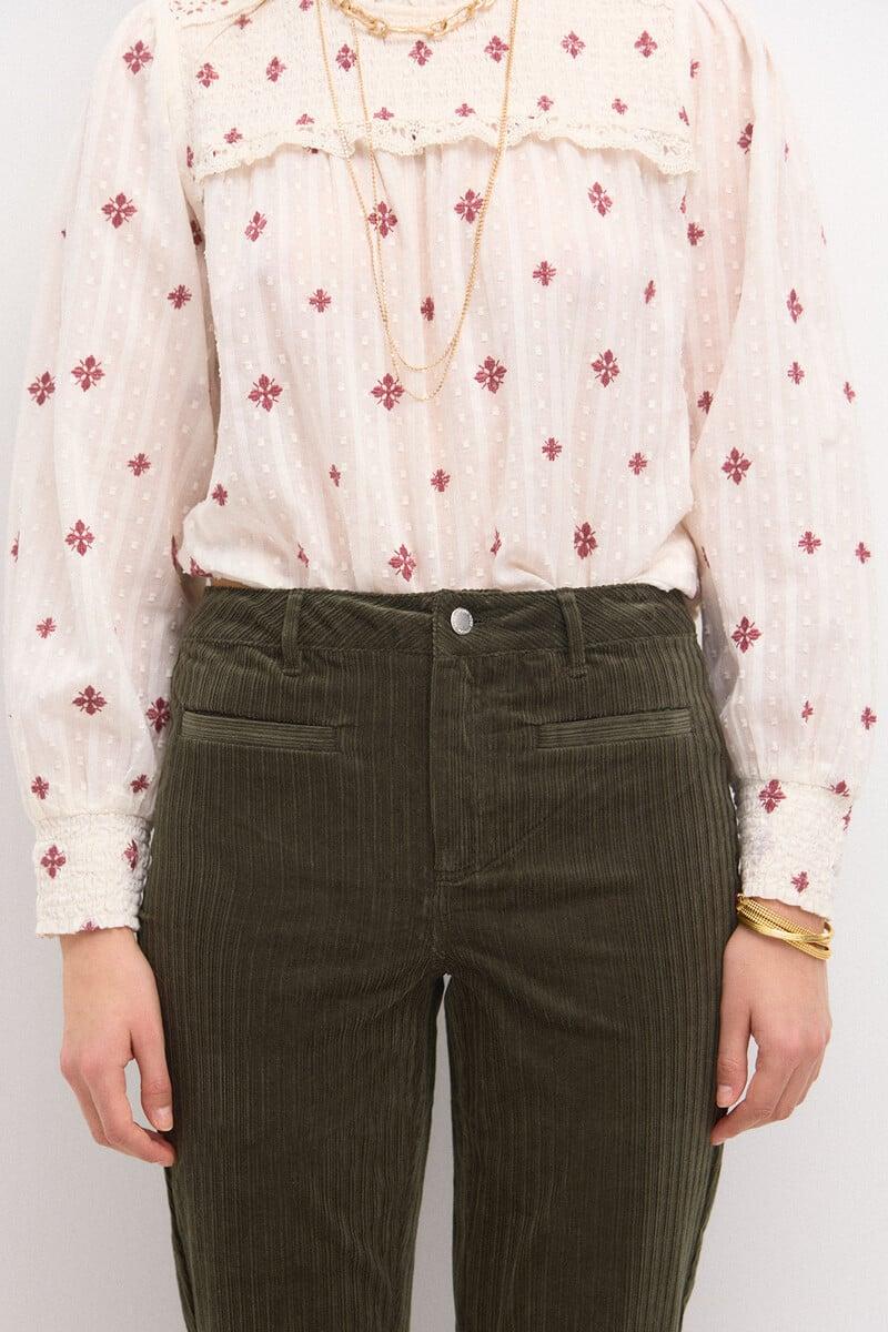 pedro del hierro Pastora. Pantalón acampanado de pana En oferta