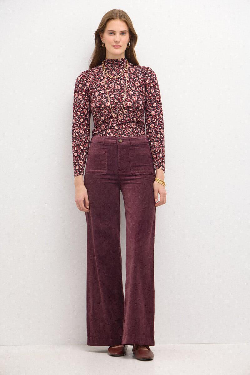 pedro del hierro Pepita. Pantalón recto de terciopelo Gran oferta