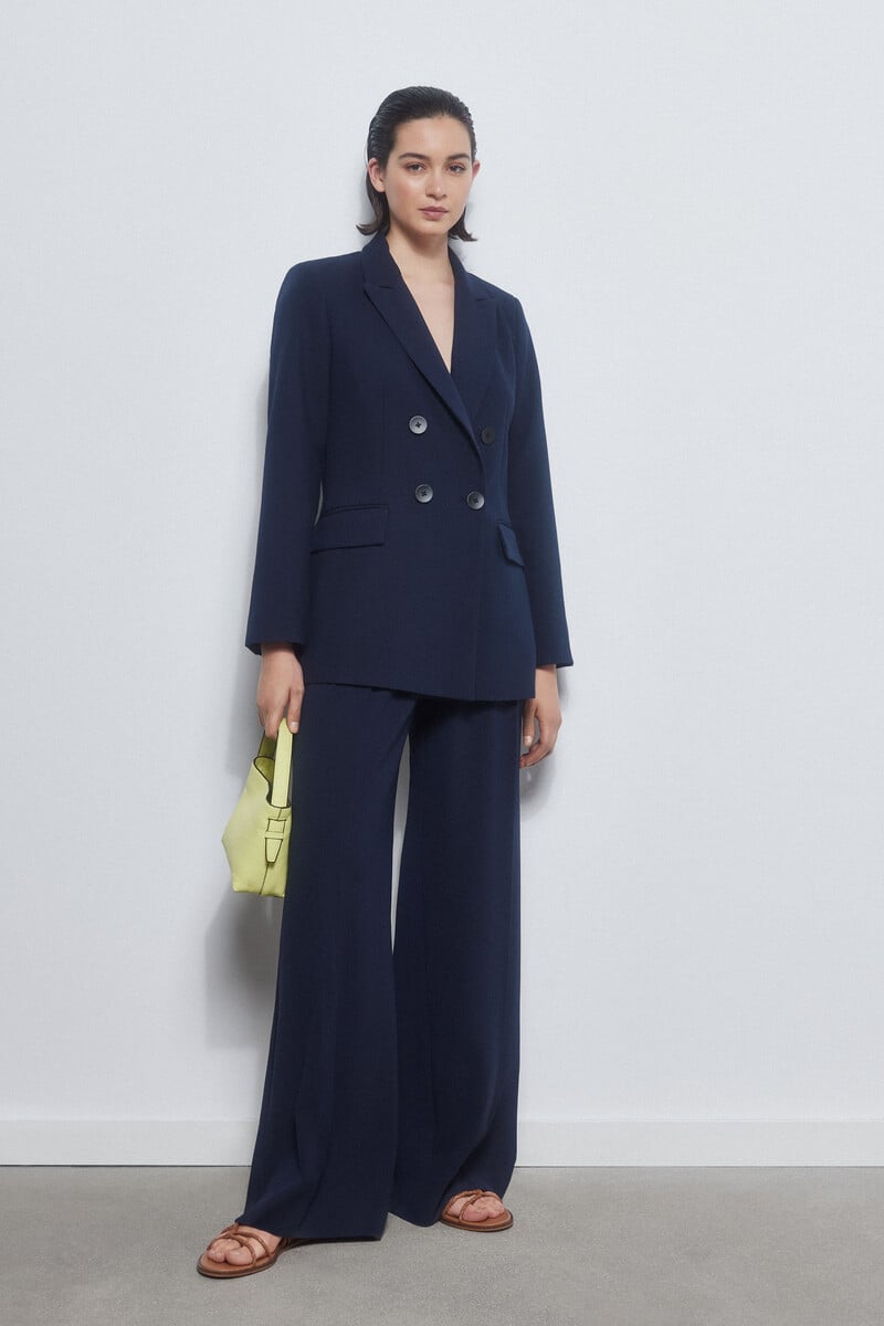 pedro del hierro Pantalón doble pinzas navy Rebajas de fábrica