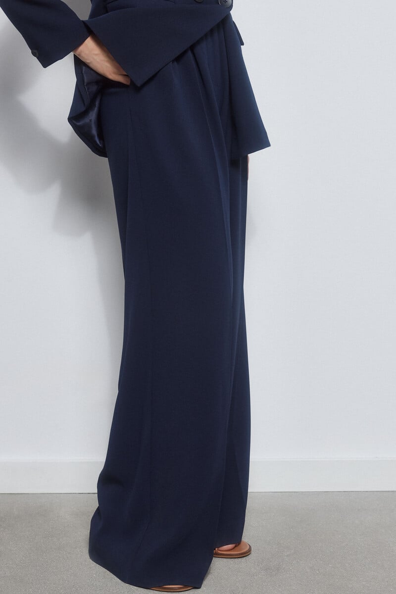 pedro del hierro Pantalón doble pinzas navy Rebajas de fábrica