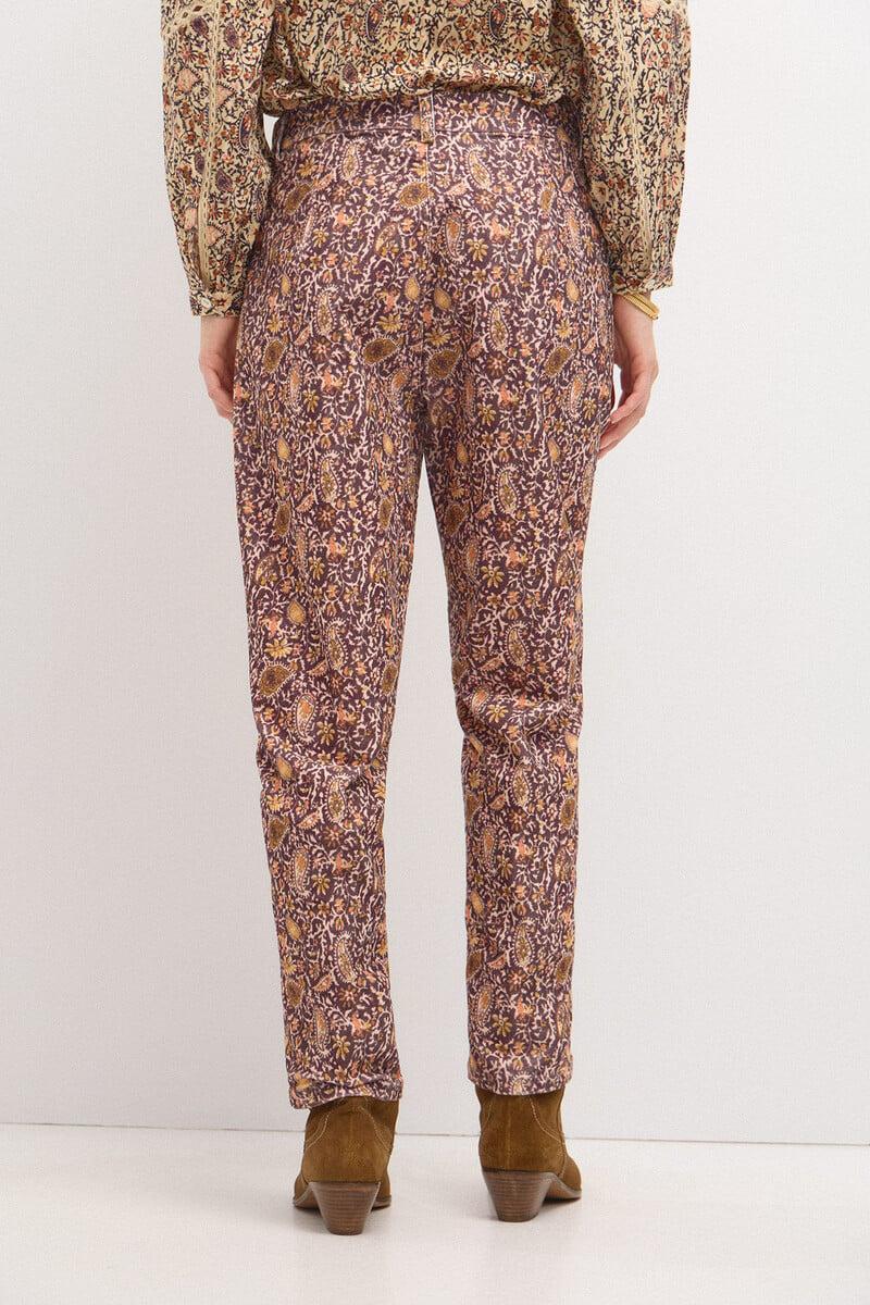 pedro del hierro Pía. Pantalón de pana estampado Liquidación