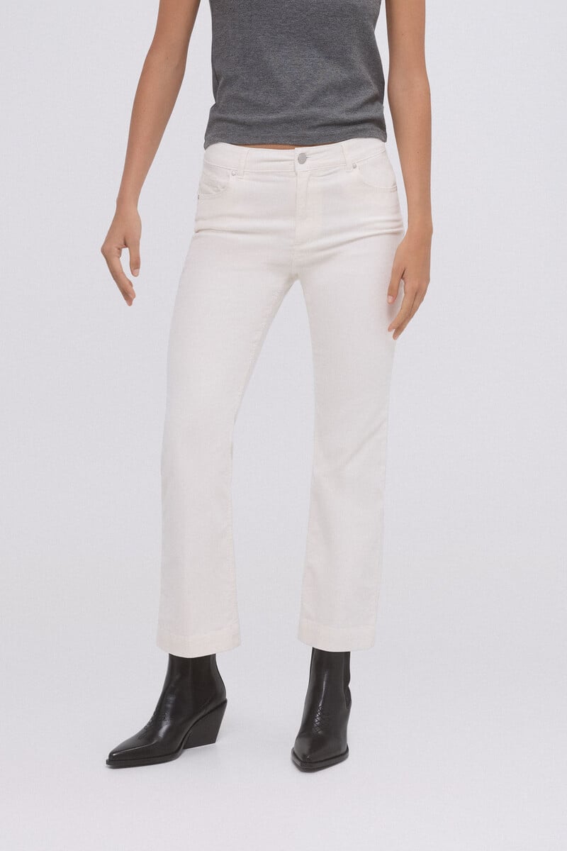 pedro del hierro Pantalón flare cropped terciopelo Rebajas top