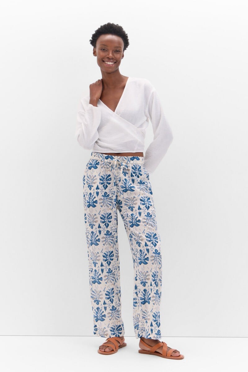 pedro del hierro Pantalón fluído estampado Últimos 3 días