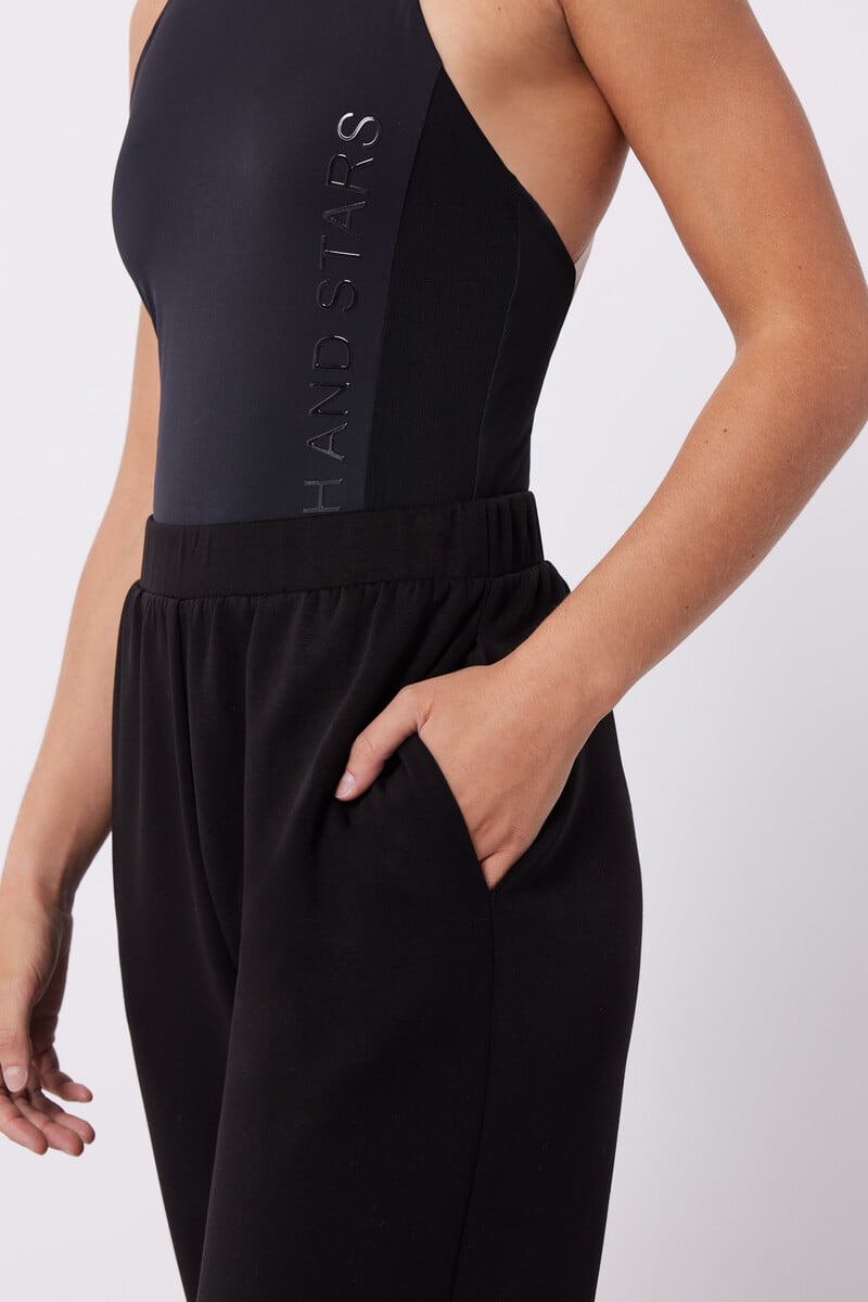pedro del hierro Pantalón jogger tacto suave negro Último día