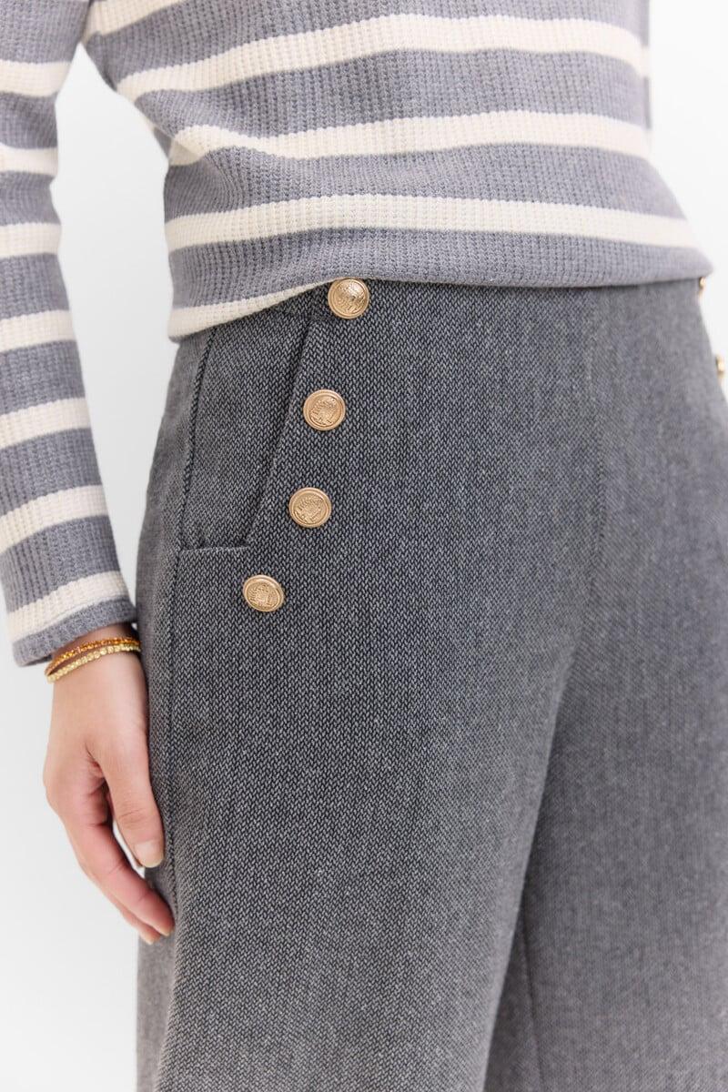 pedro del hierro Pantalón crop con botones Precio de fábrica