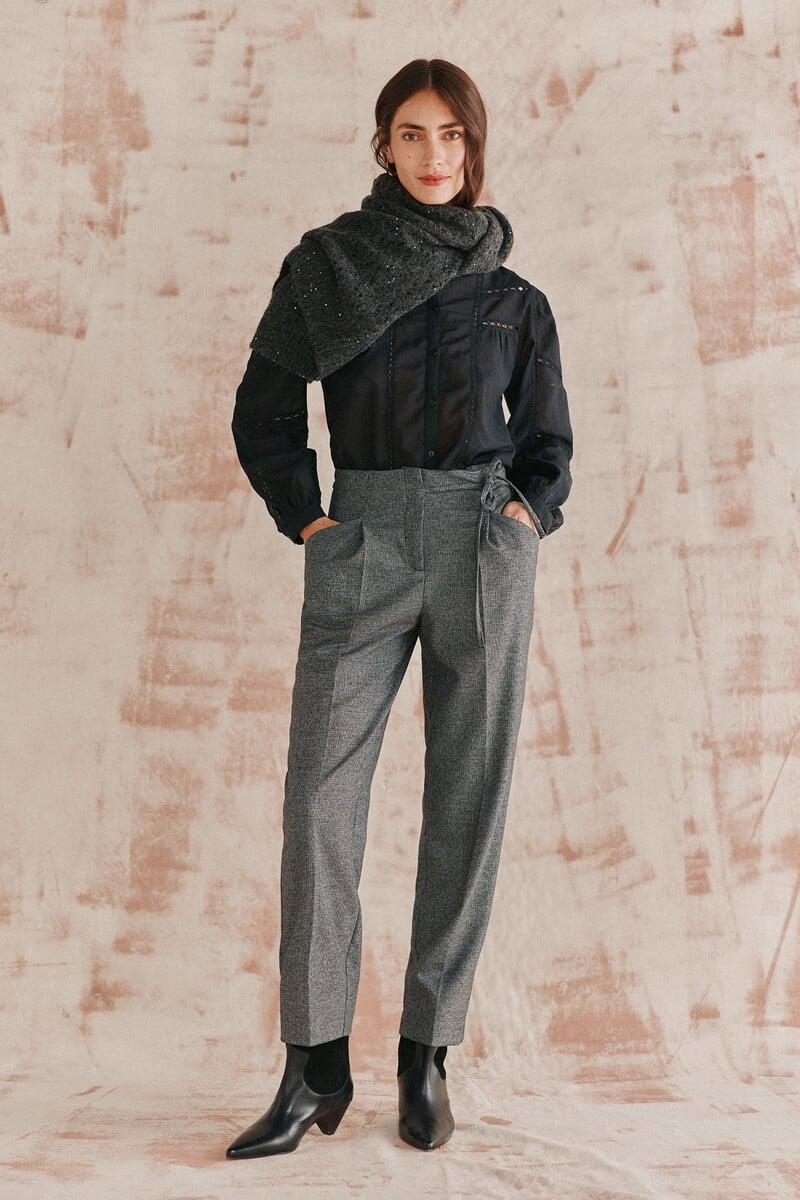 pedro del hierro Piedad. Pantalón de cuadros con lazada Solo hoy