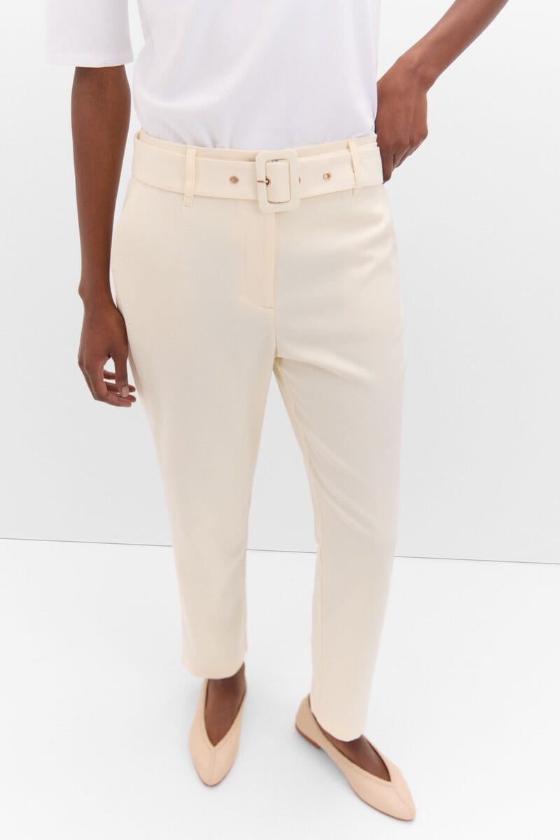 pedro del hierro Pantalón de vestir con cinturón Superdescuento