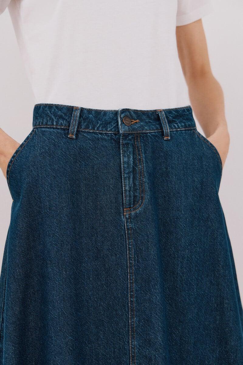 pedro del hierro Falda Larga Vaquera Oferta exclusiva