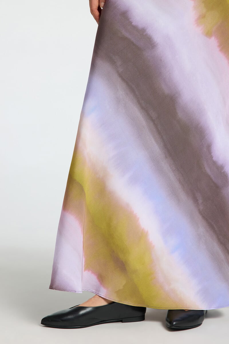 pedro del hierro Falda Midi Tie Dye confeccionada con viscosa Descuento por venta flash