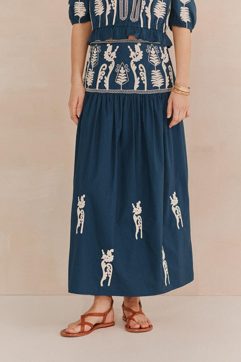 pedro del hierro Renata. Falda bordada Ofertas especiales