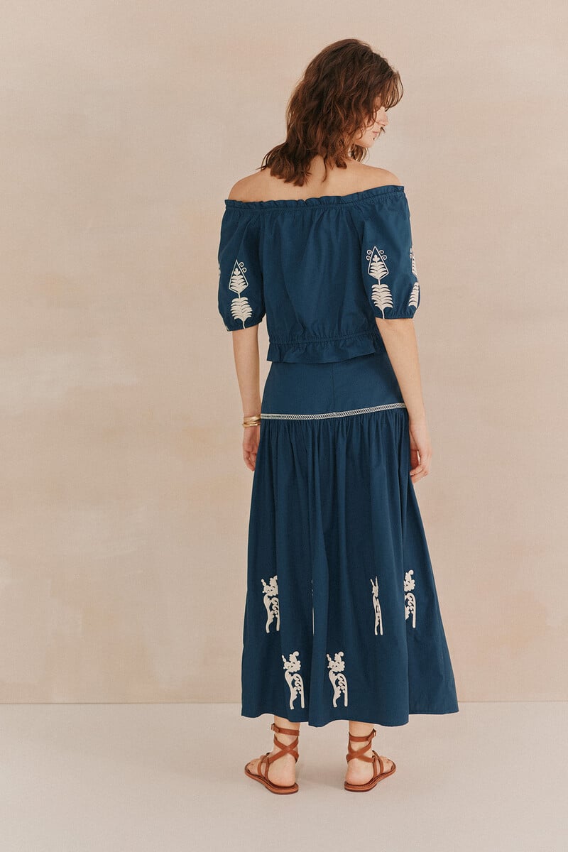 pedro del hierro Renata. Falda bordada Ofertas especiales