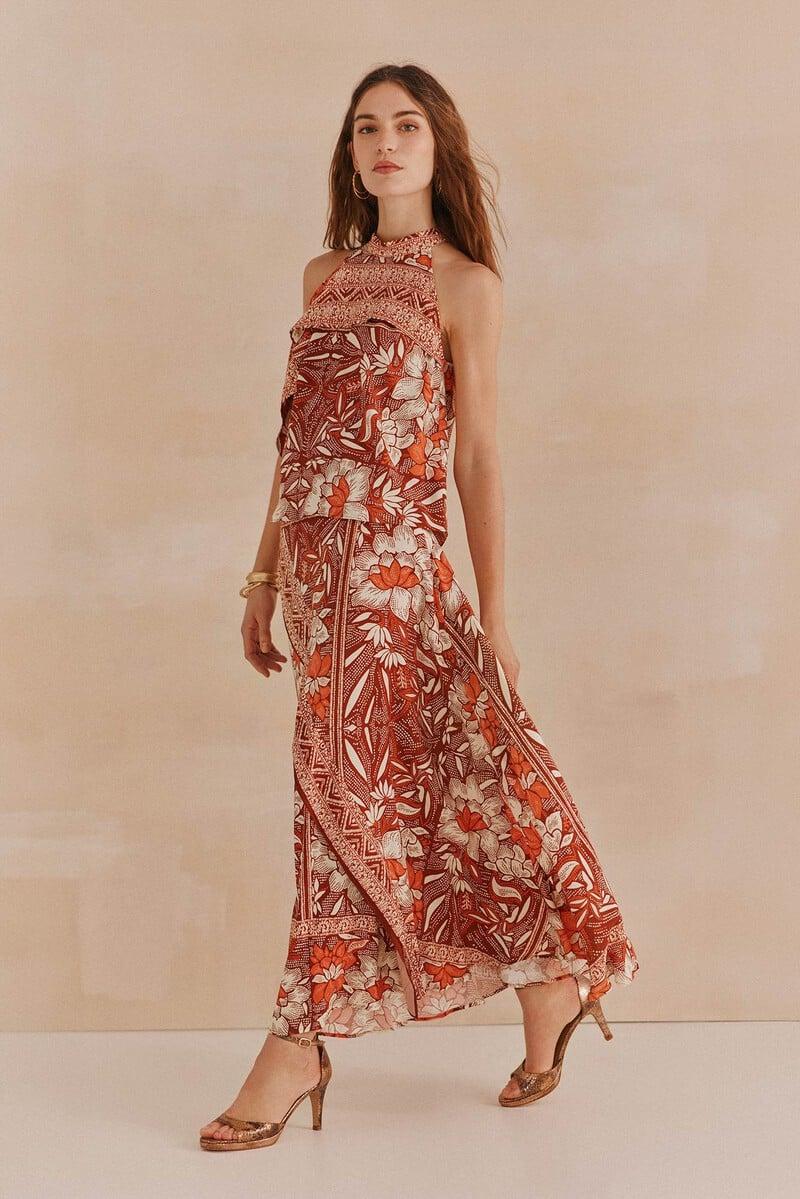 pedro del hierro Raina. Falda larga Precio ultrabajo