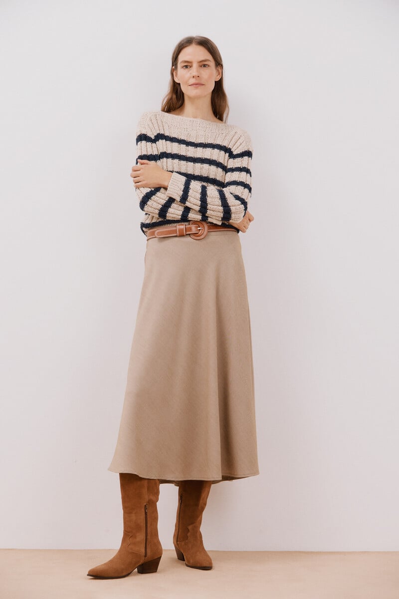 pedro del hierro Falda midi capa Rebajas
