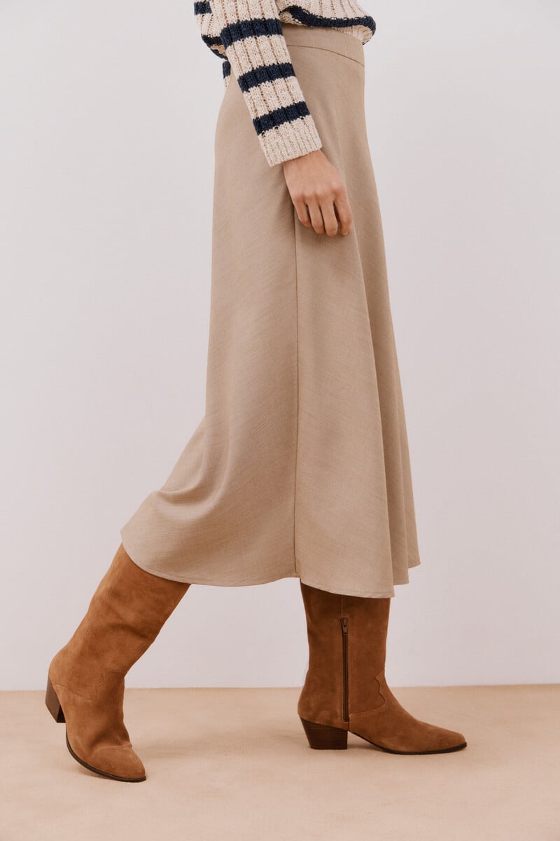 pedro del hierro Falda midi capa Rebajas