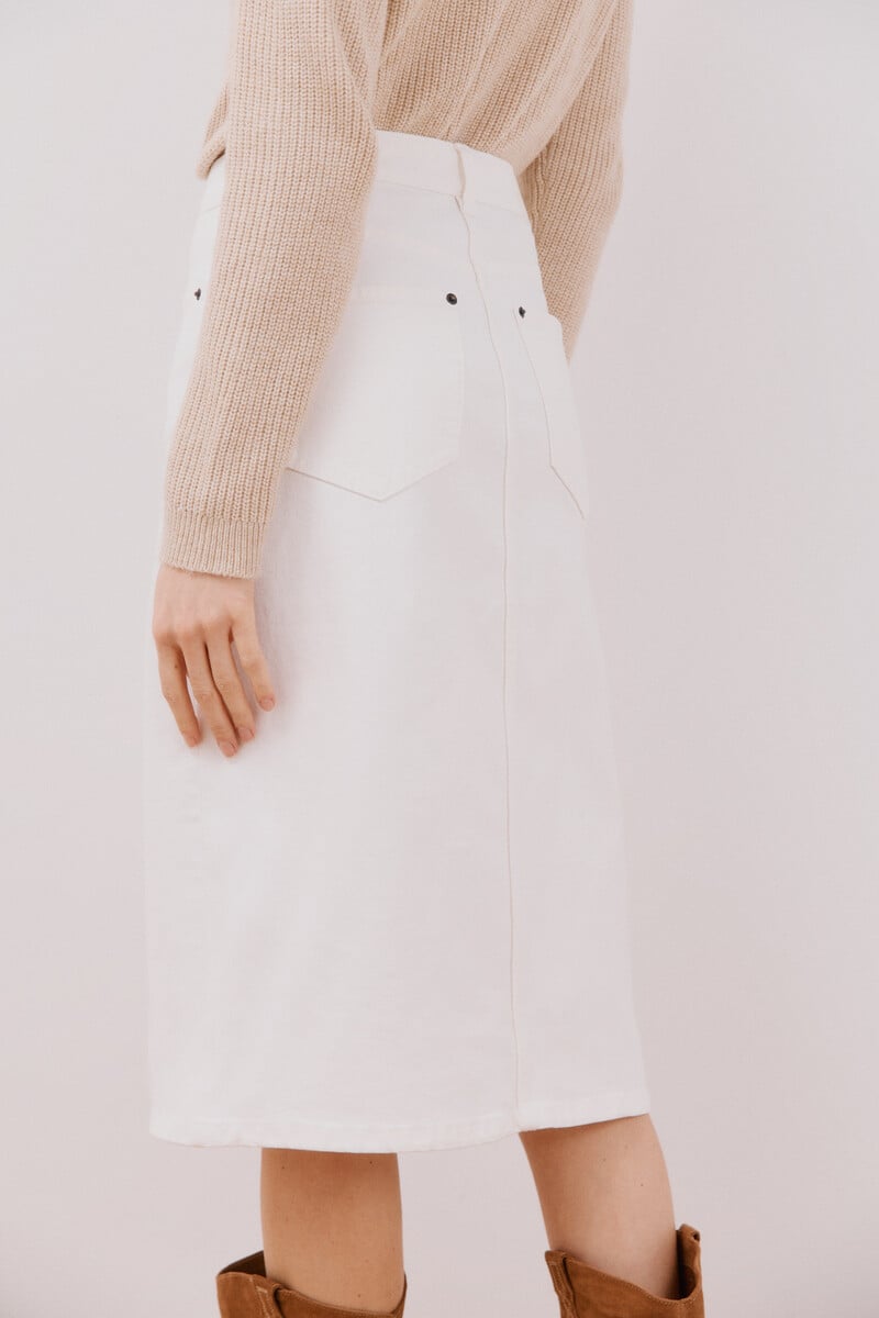 pedro del hierro Falda midi vaquera Ofertas