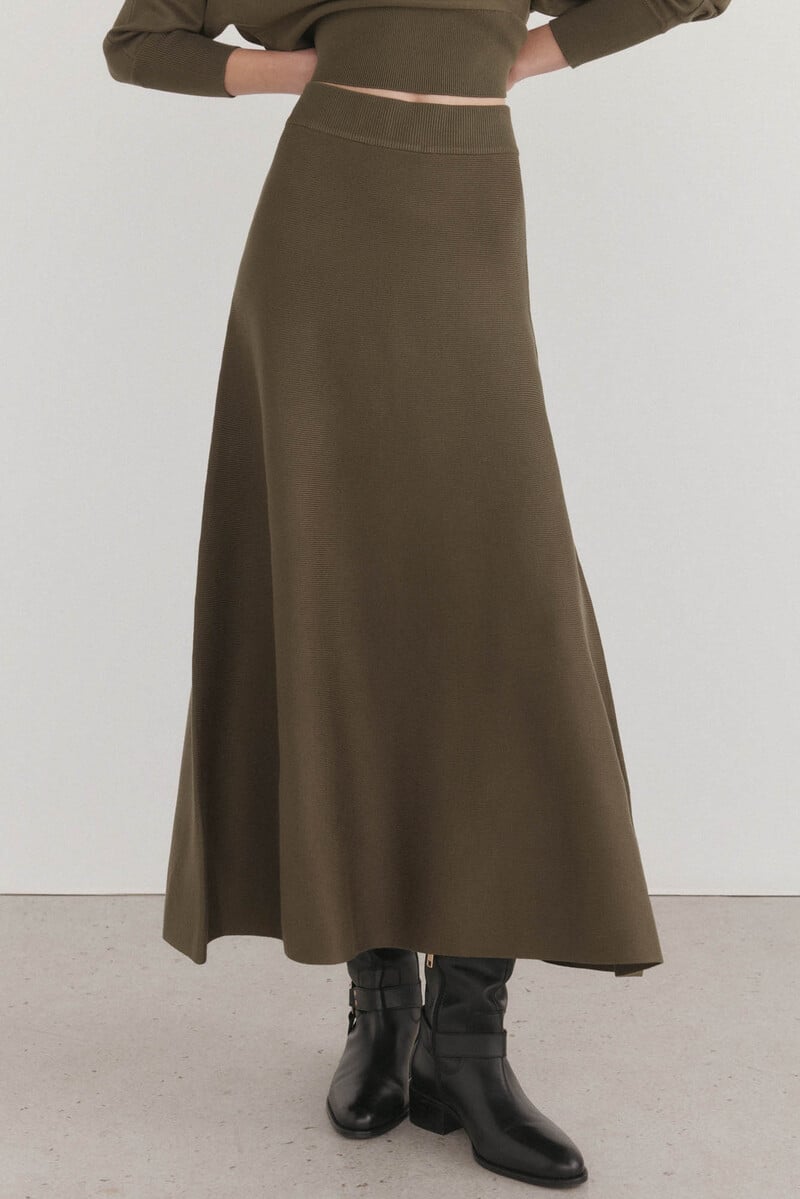 pedro del hierro Falda de punto midi Rebajas de fábrica
